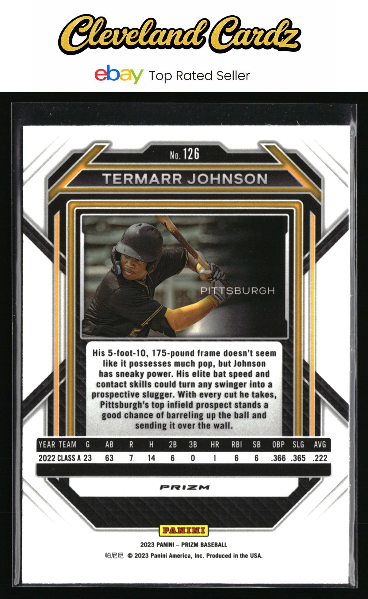 2023 Panini Prizm #126 Termarr Johnson Green Ice Prizm