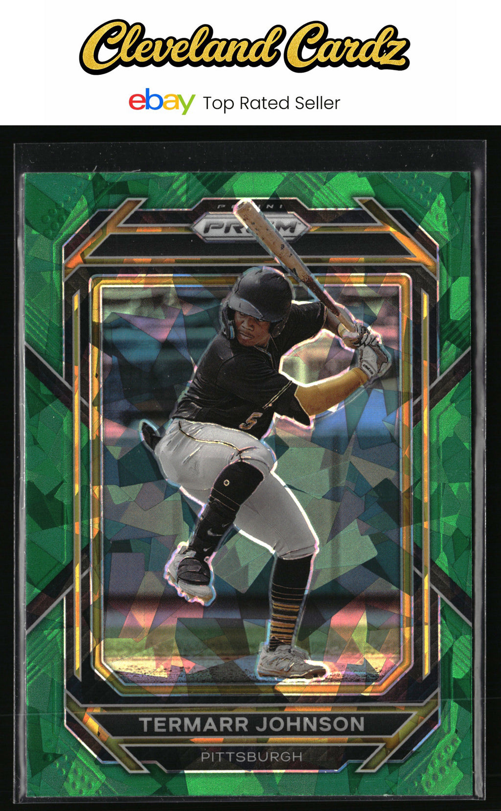 2023 Panini Prizm #126 Termarr Johnson Green Ice Prizm