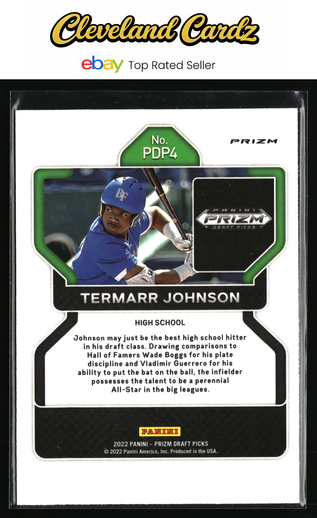 2022 Panini Prizm Draft Picks #PDP4 Termarr Johnson Neon Pink Velocity