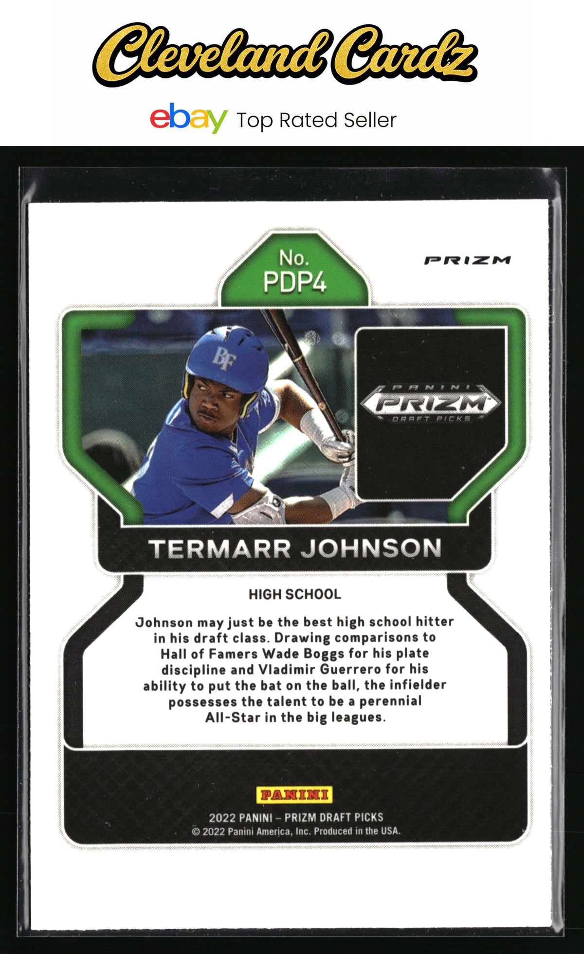 2022 Panini Prizm Draft Picks #PDP4 Termarr Johnson Neon Pink Velocity