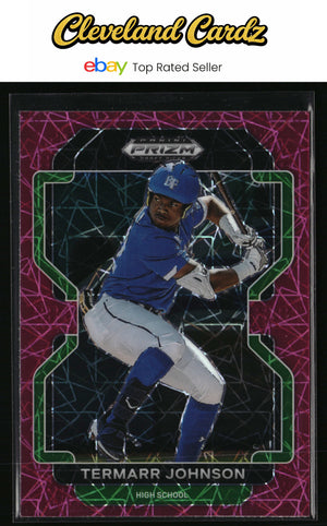 2022 Panini Prizm Draft Picks #PDP4 Termarr Johnson Neon Pink Velocity
