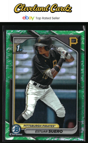2024 Bowman #BCP-63 Estuar Suero Chrome Prospects Lunar Glow Refractor