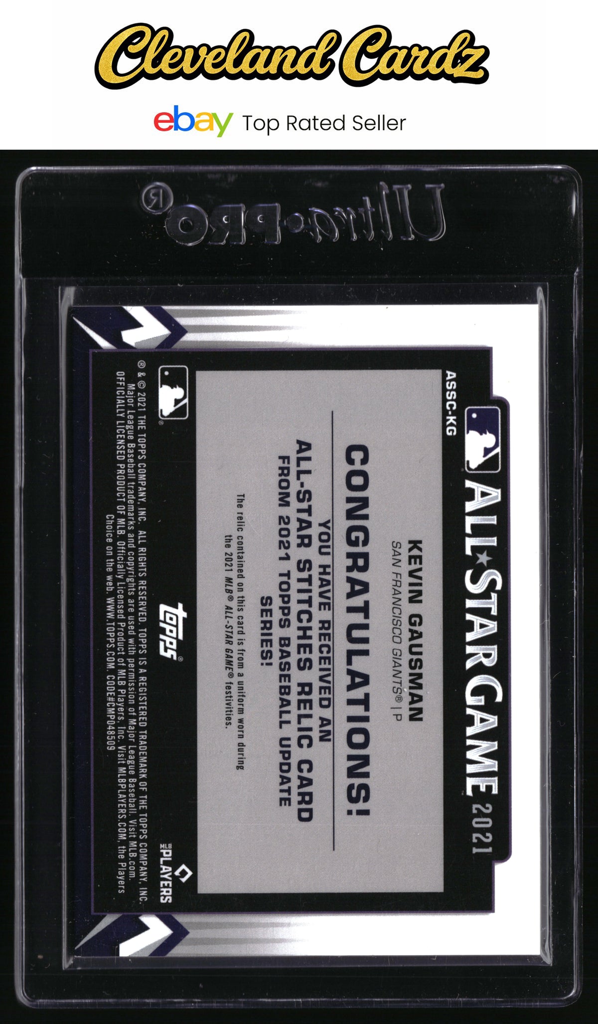 2021 Topps Update #ASSC-KG Kevin Gausman All-Star Stitches