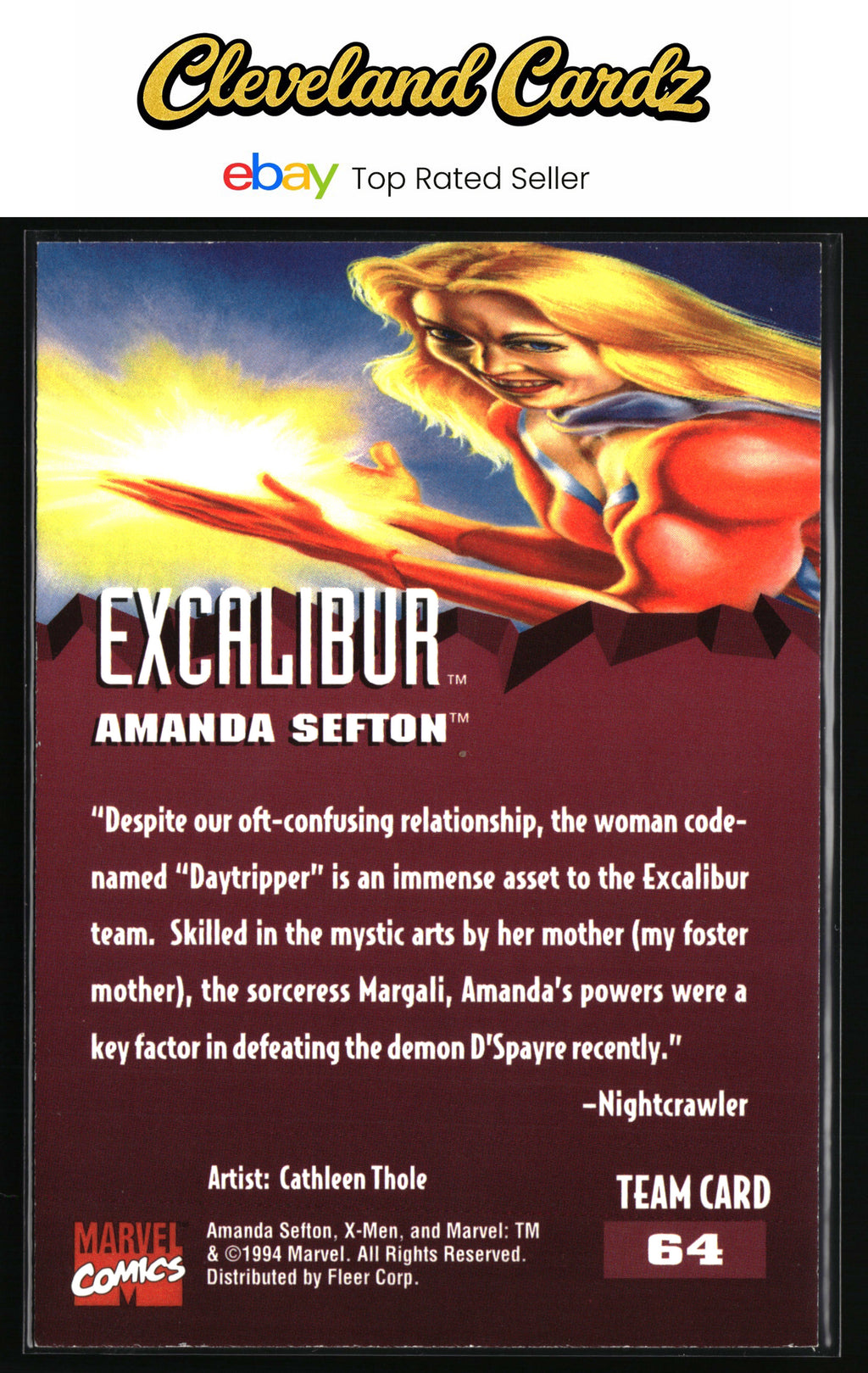 1995 Fleer Ultra X-Men #64 Amanda Sefton