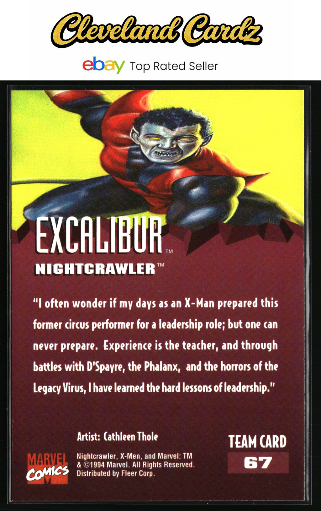 1995 Fleer Ultra X-Men #67 Nightcrawler