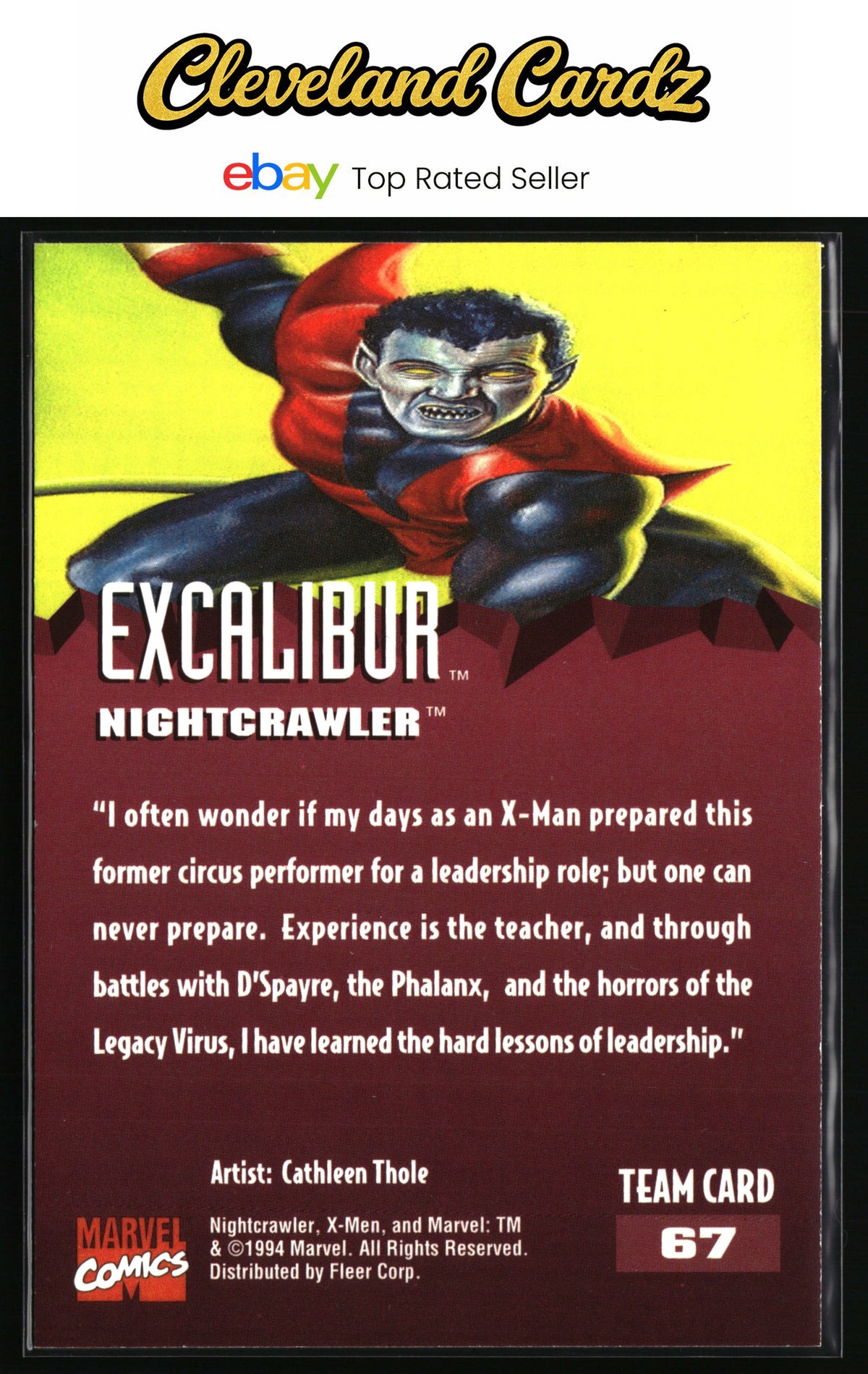 1995 Fleer Ultra X-Men #67 Nightcrawler