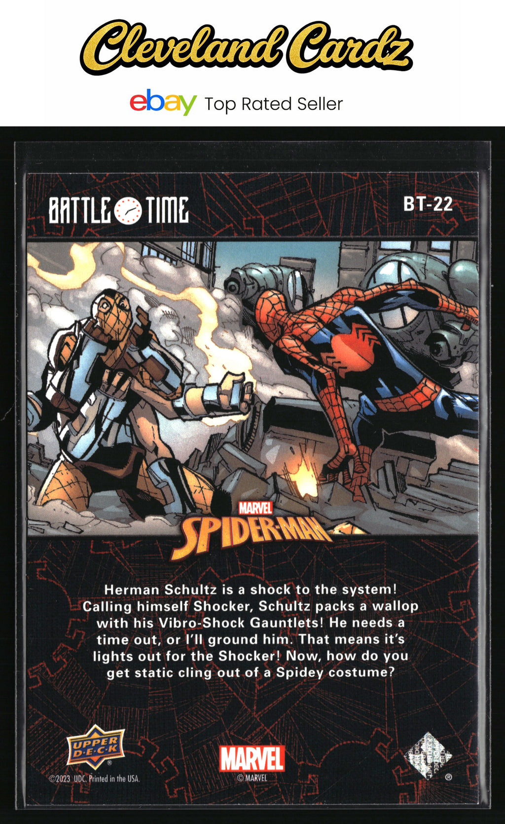 2024 Upper Deck Marvel Spider-Man #BT-22 Spider-Man / Shocker Battle Time