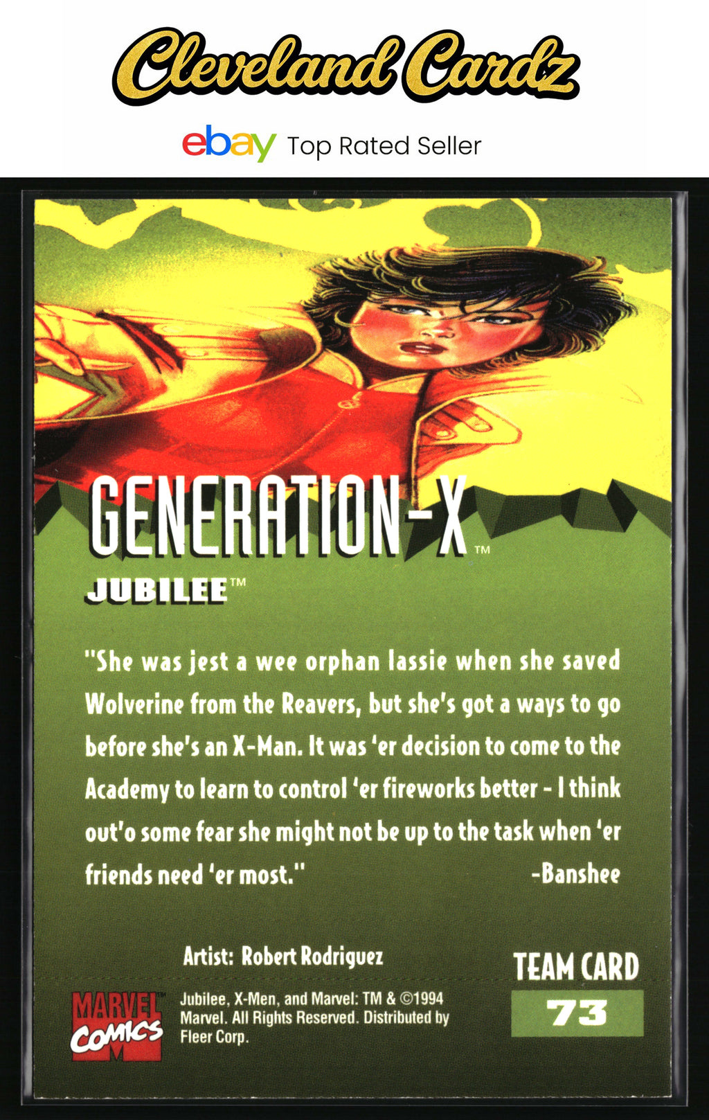 1995 Fleer Ultra X-Men #73 Jubilee
