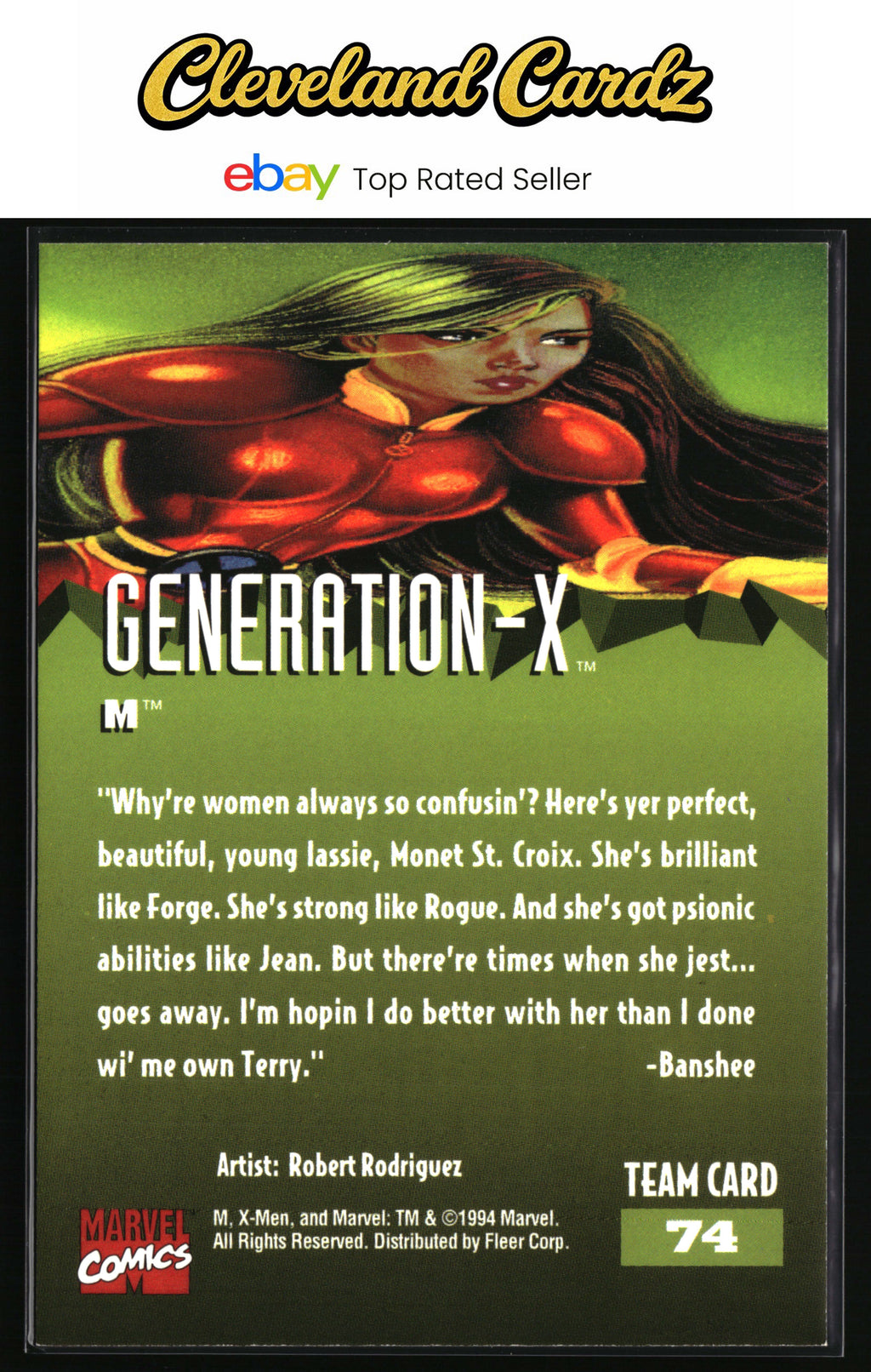 1995 Fleer Ultra X-Men #74 M