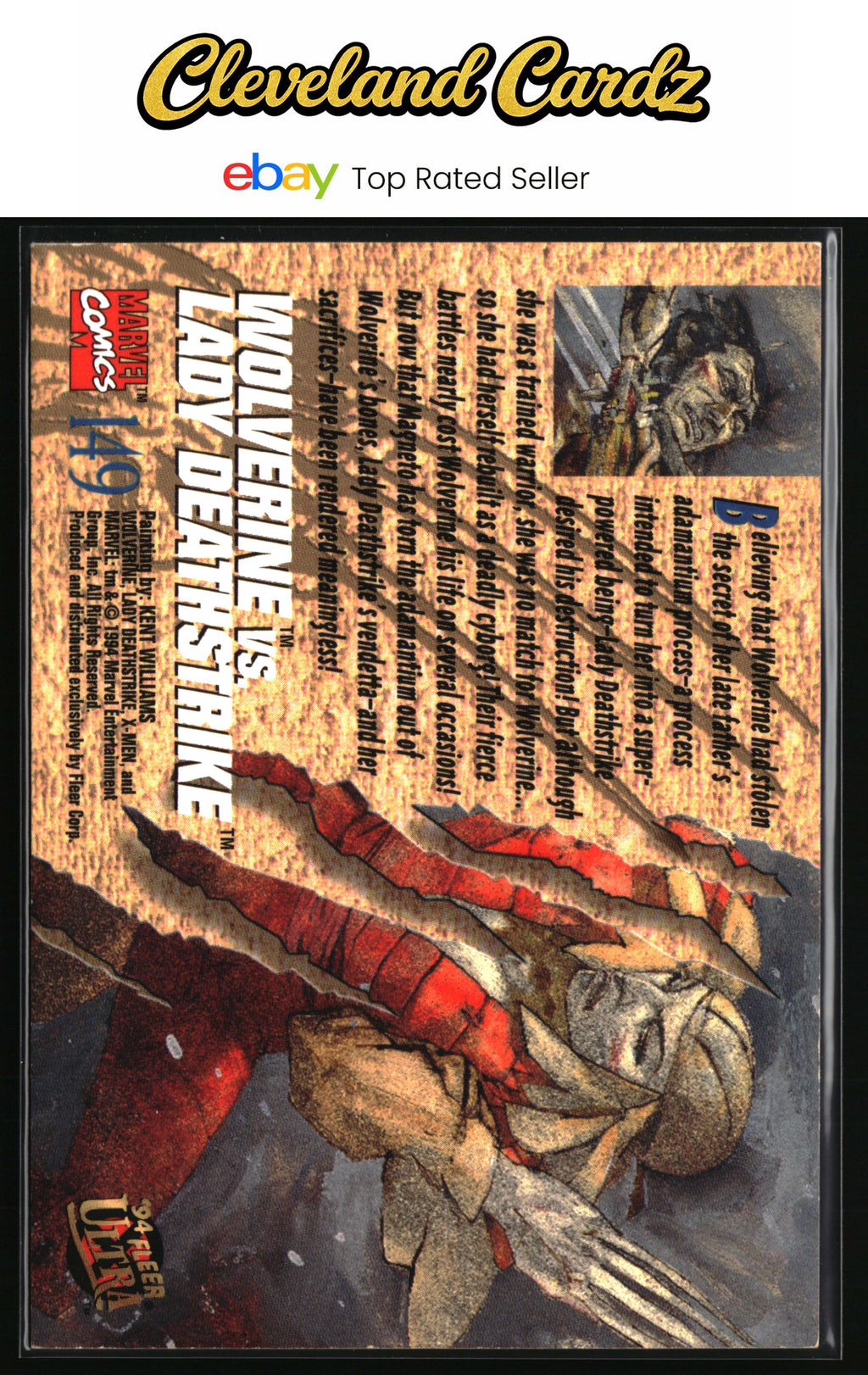 1994 Ultra X-Men #149 Wolverine vs. Lady Deathstrike