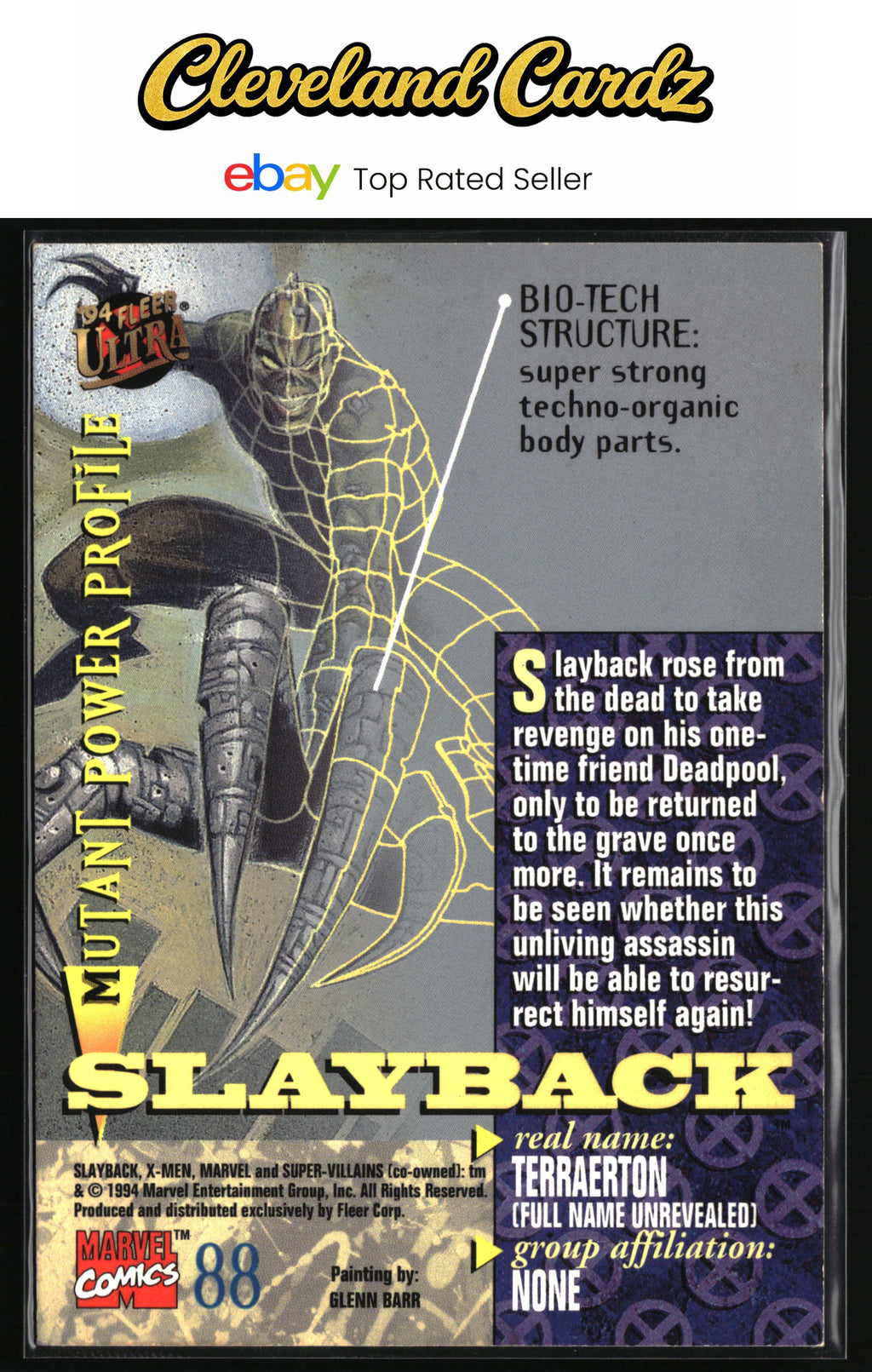 1994 Ultra X-Men #88 Slayback