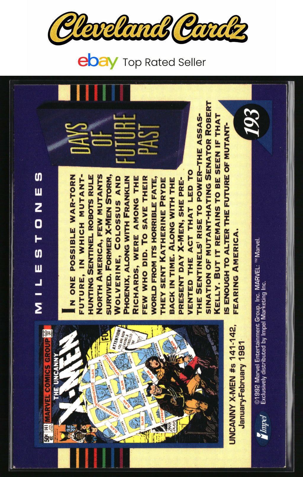 1992 Impel Marvel Universe #193 Days of Future Past