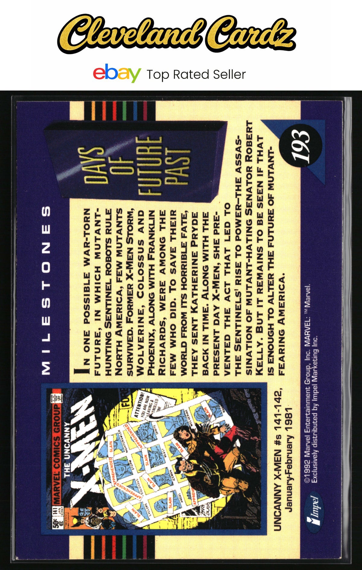 1992 Impel Marvel Universe #193 Days of Future Past