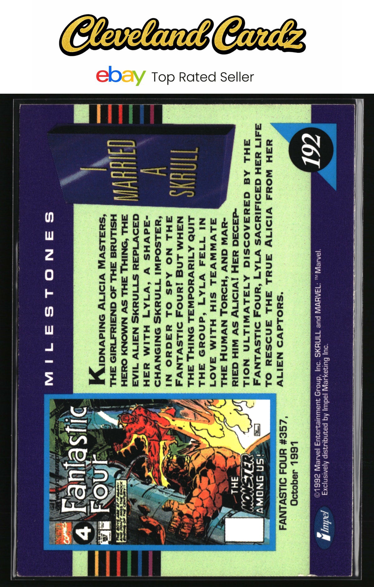 1992 Impel Marvel Universe #192 I Married a Skrull