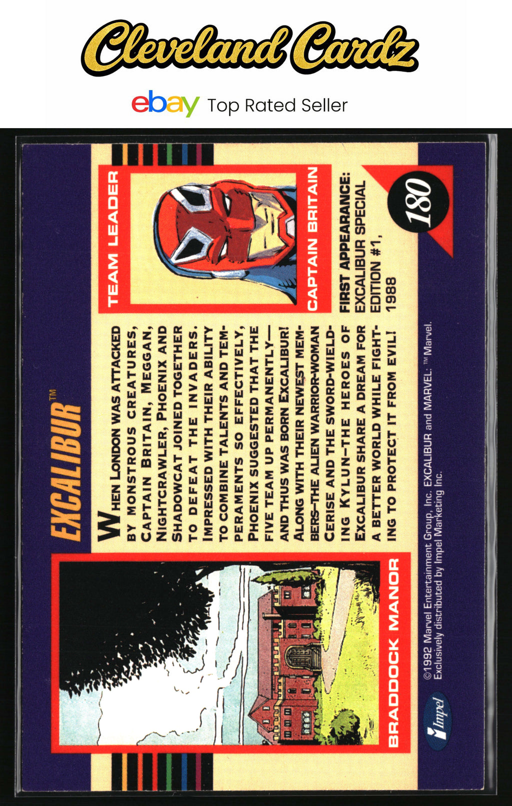 1992 Impel Marvel Universe #180 Excalibur