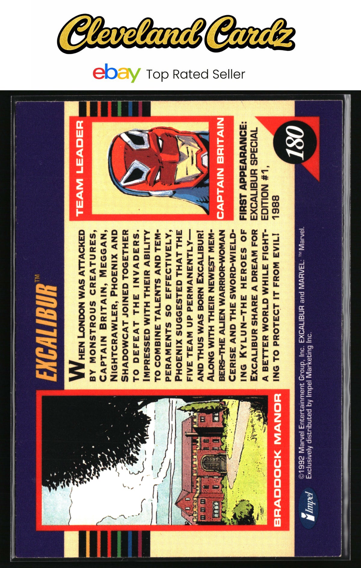 1992 Impel Marvel Universe #180 Excalibur