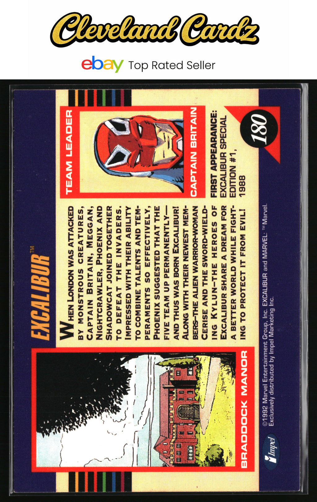 1992 Impel Marvel Universe #180 Excalibur