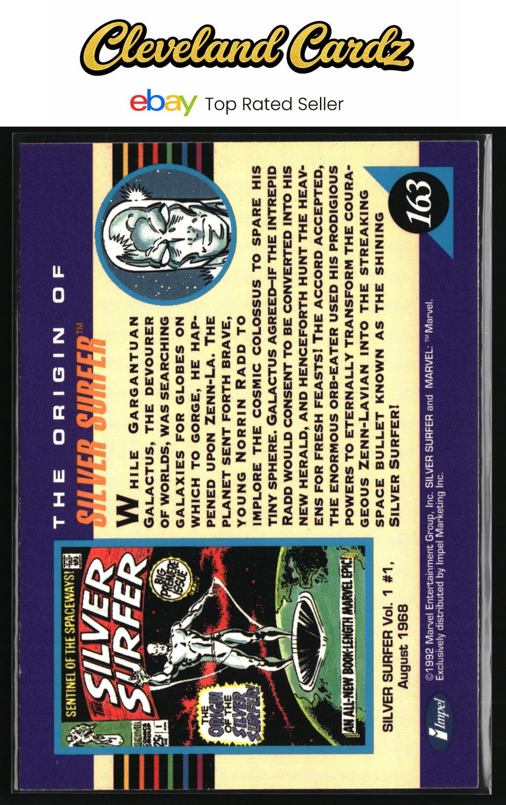 1992 Impel Marvel Universe #163 Silver Surfer
