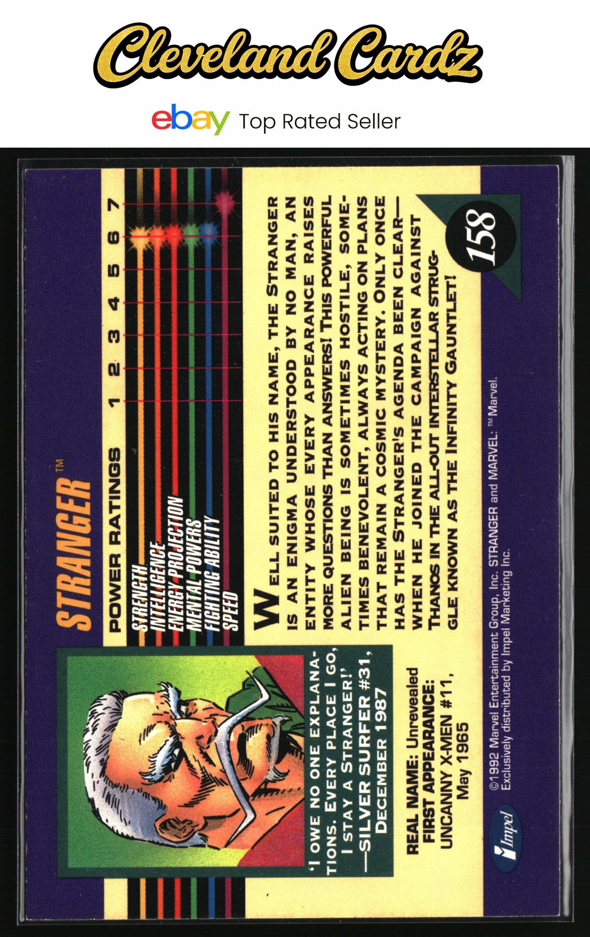 1992 Impel Marvel Universe #158 Stranger