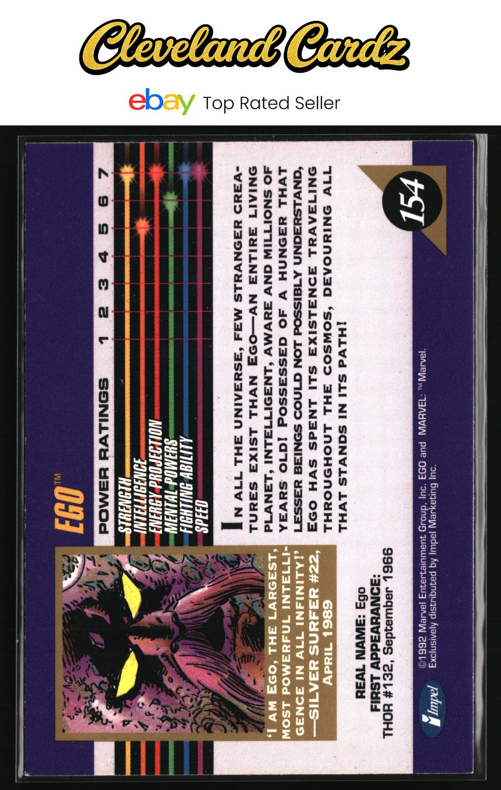 1992 Impel Marvel Universe #154 Ego
