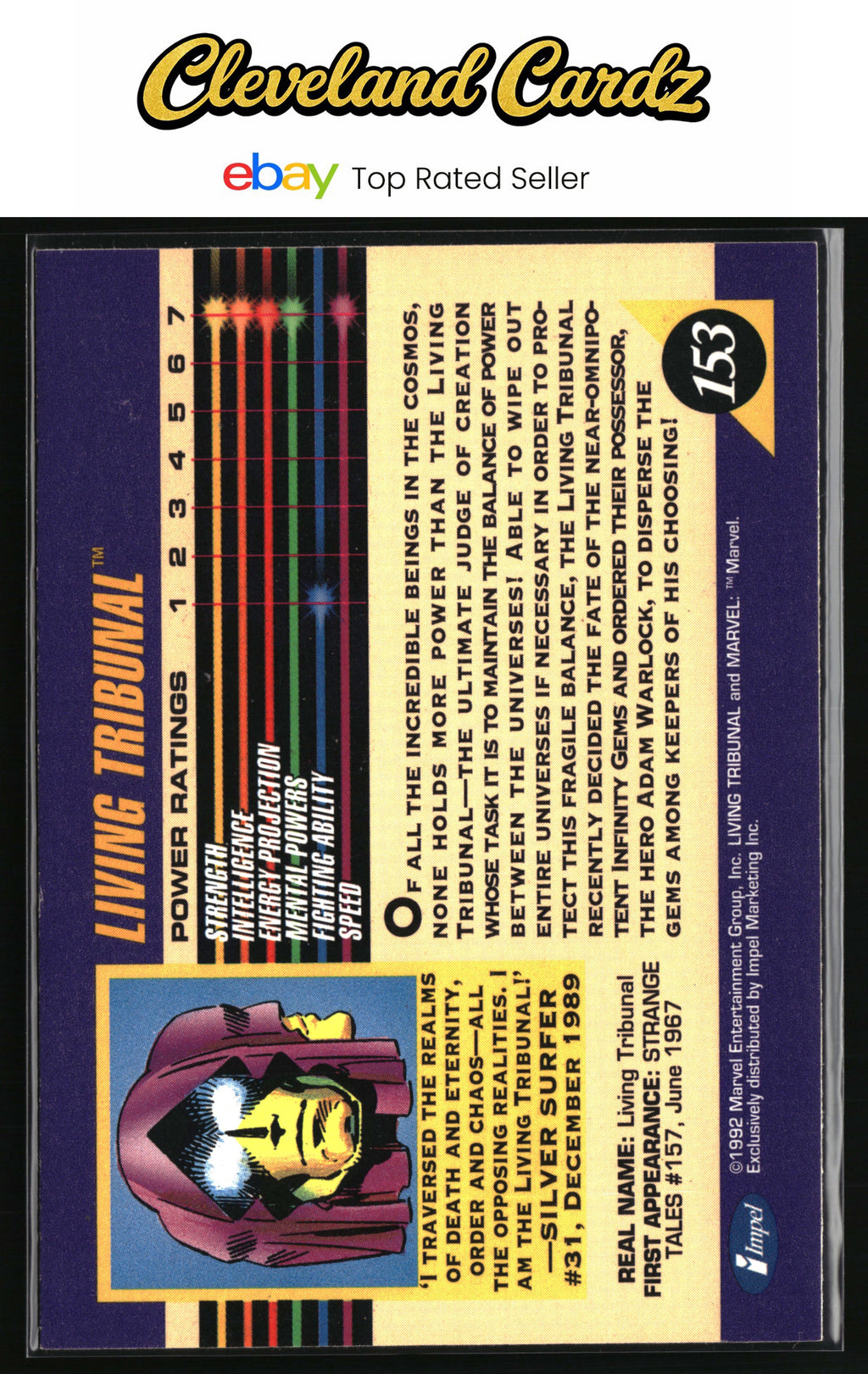 1992 Impel Marvel Universe #153 Living Tribunal
