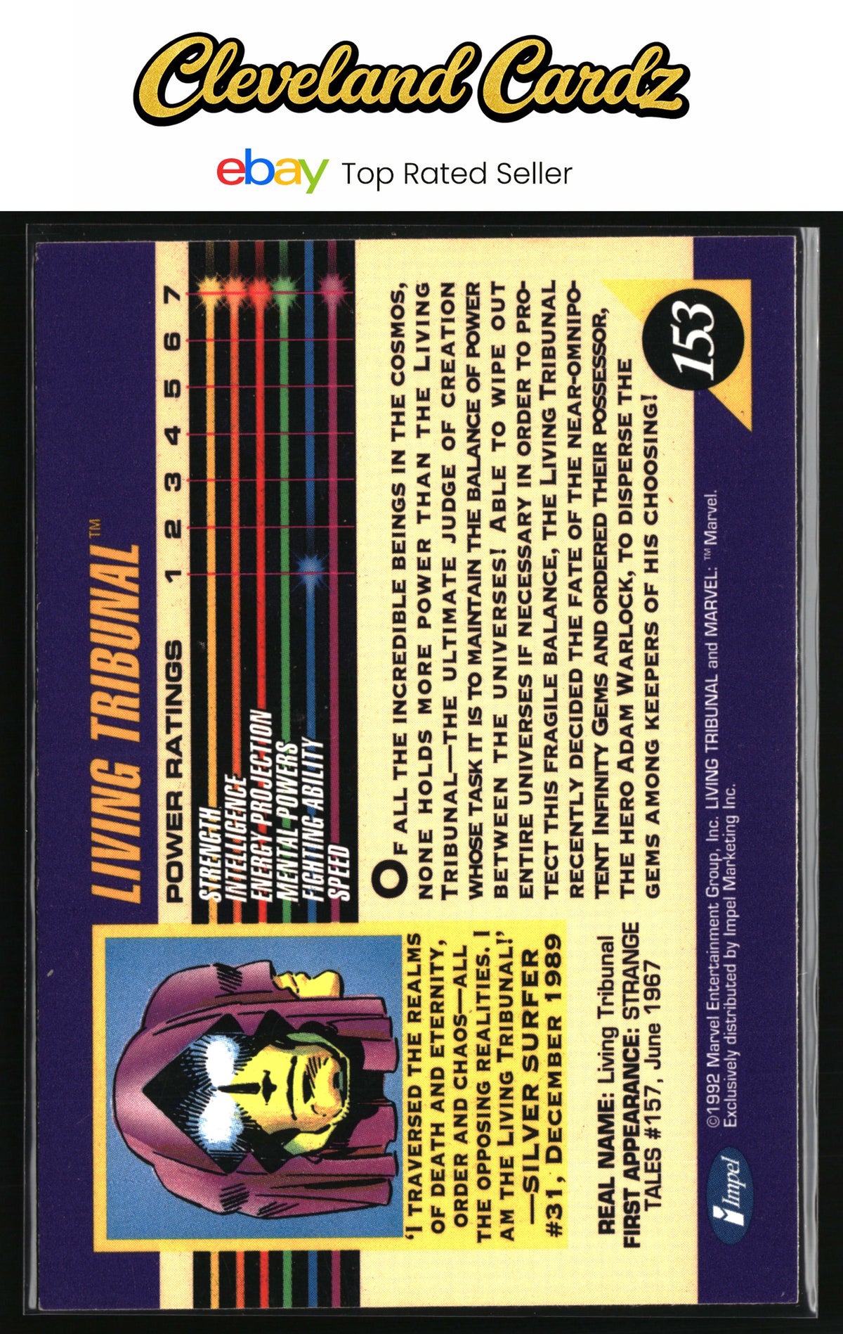 1992 Impel Marvel Universe #153 Living Tribunal