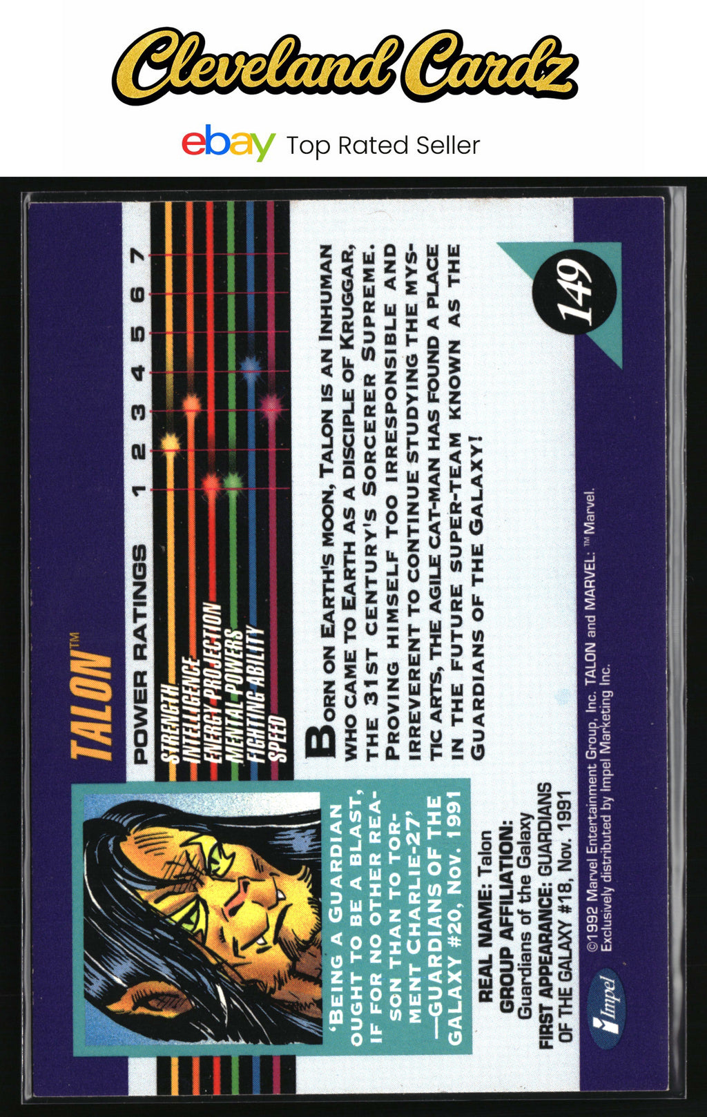 1992 Impel Marvel Universe #149 Talon