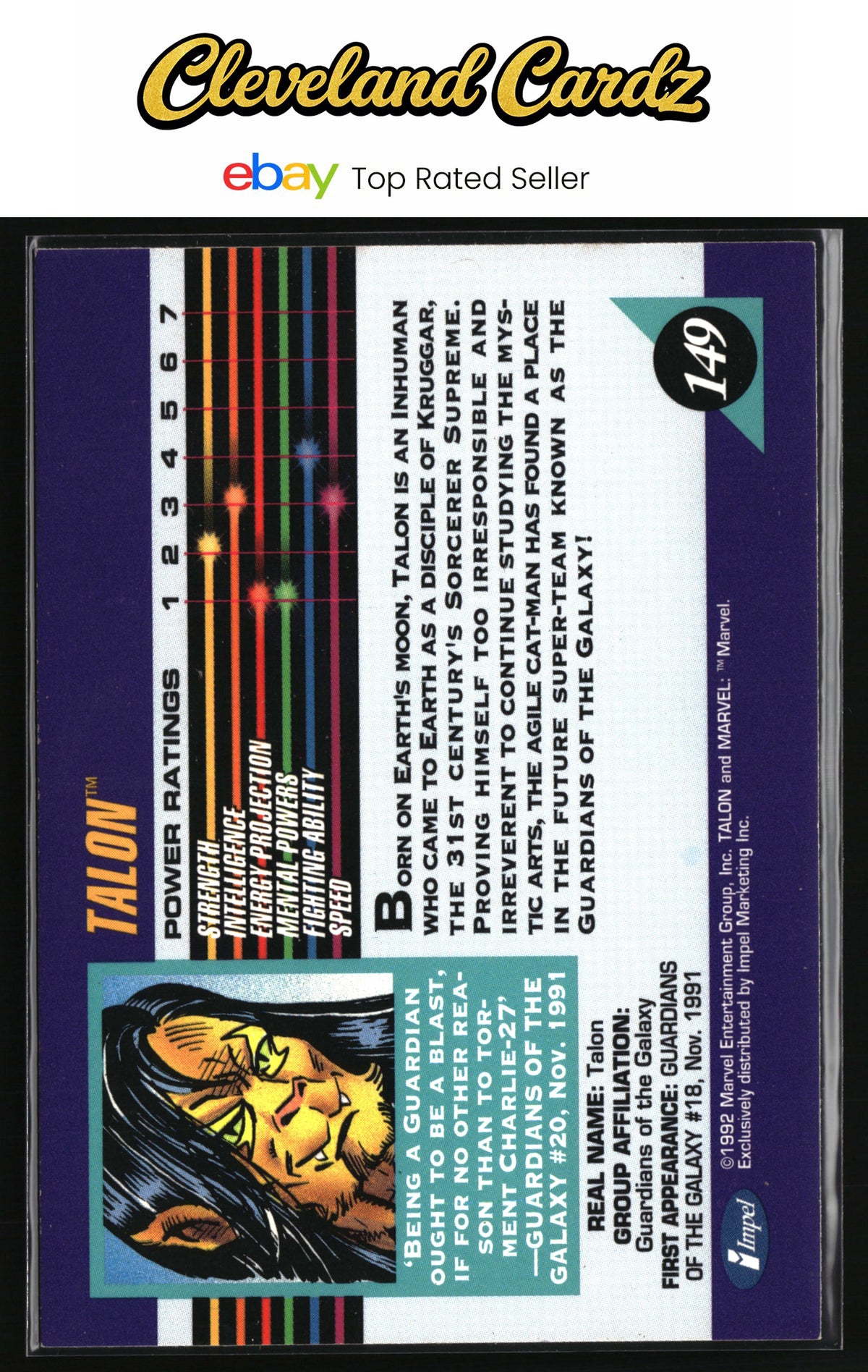 1992 Impel Marvel Universe #149 Talon