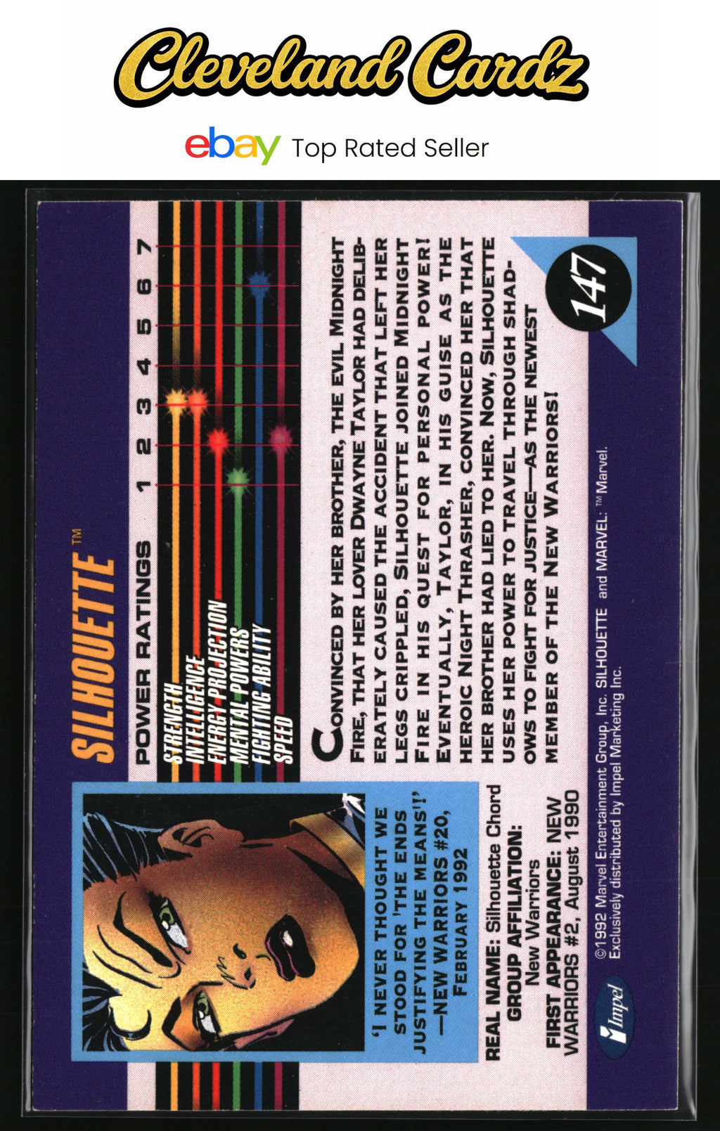 1992 Impel Marvel Universe #147 Silhouette