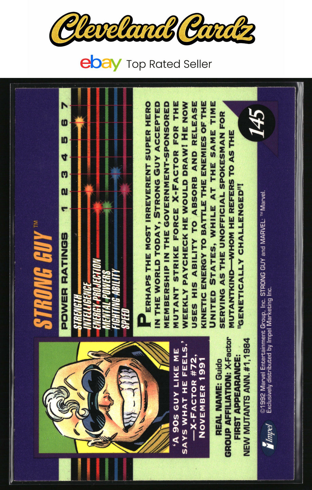 1992 Impel Marvel Universe #145 Strong Guy