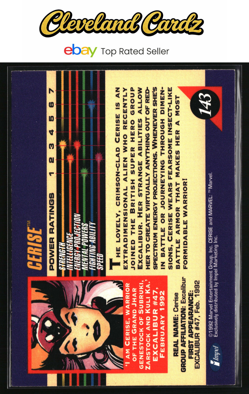 1992 Impel Marvel Universe #143 Cerise