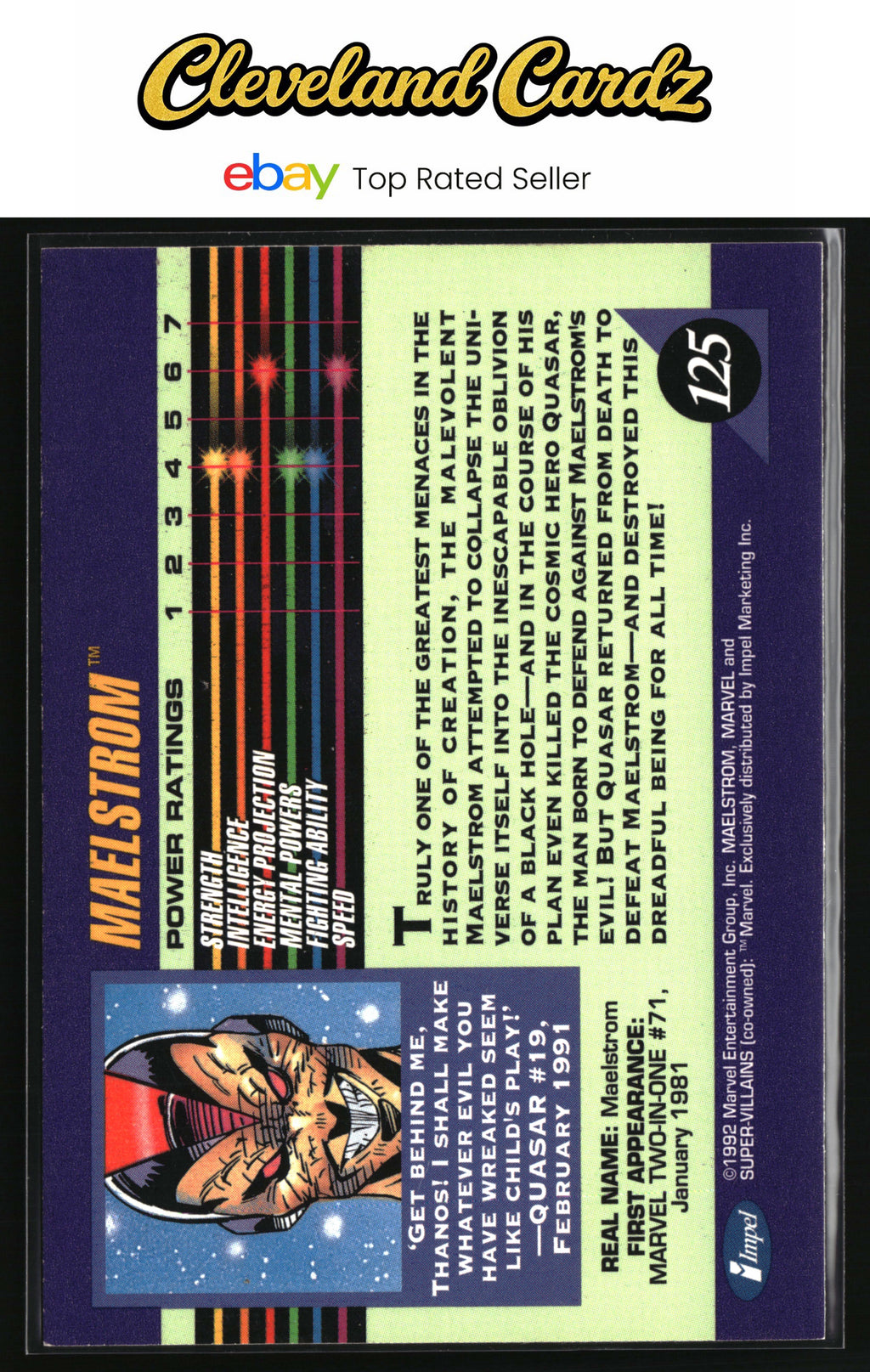 1992 Impel Marvel Universe #125 Maelstrom