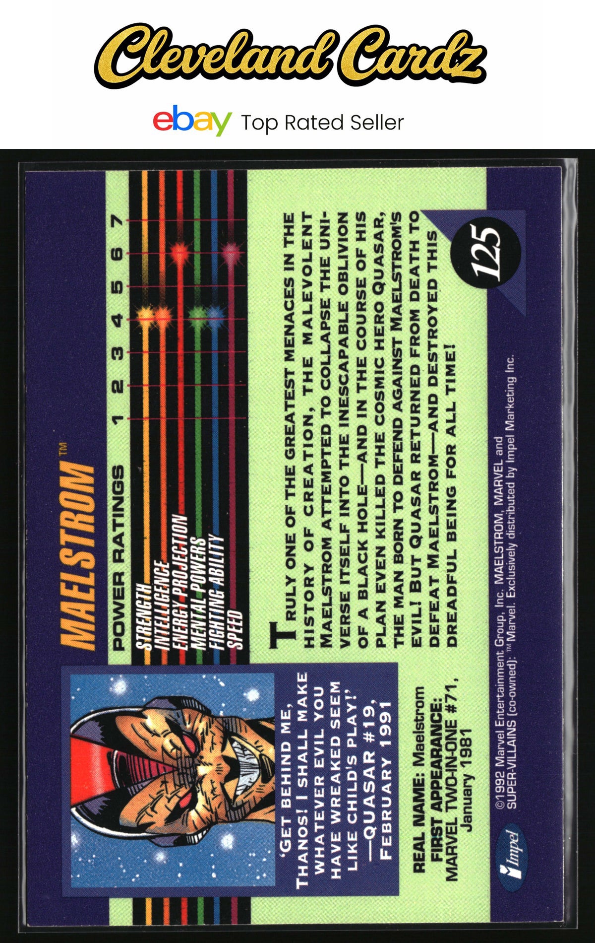 1992 Impel Marvel Universe #125 Maelstrom