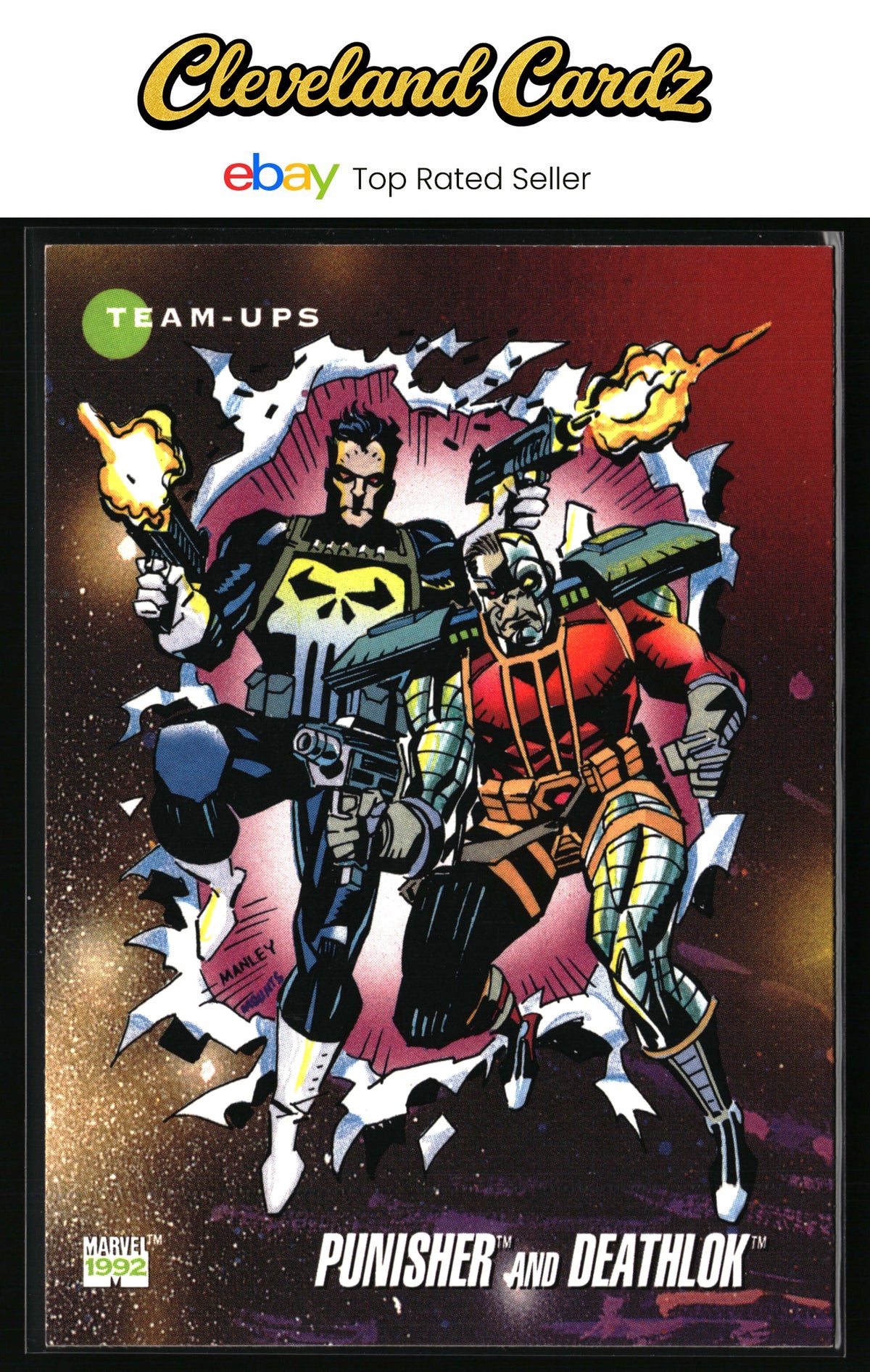 1992 Impel Marvel Universe #86 Punisher and Deathlok