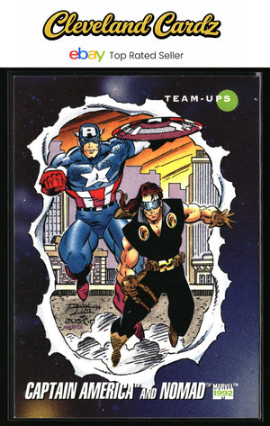 1992 Impel Marvel Universe #80 Captain America and Nomad