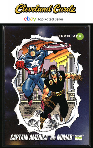 1992 Impel Marvel Universe #80 Captain America and Nomad