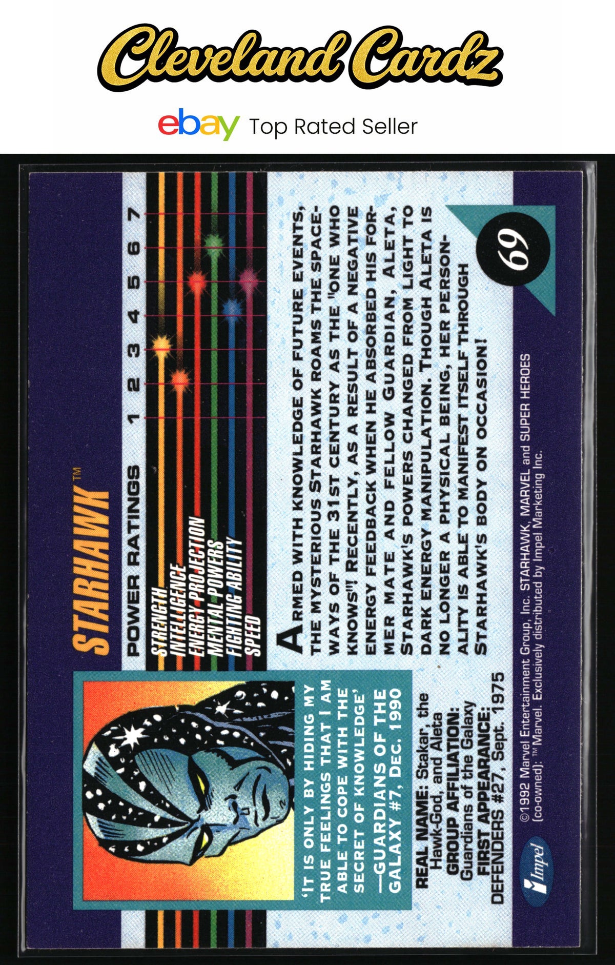 1992 Impel Marvel Universe #69 Starhawk