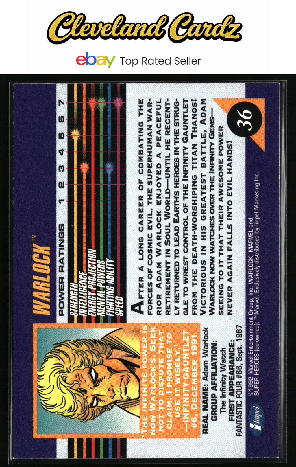 1992 Impel Marvel Universe #36 Warlock