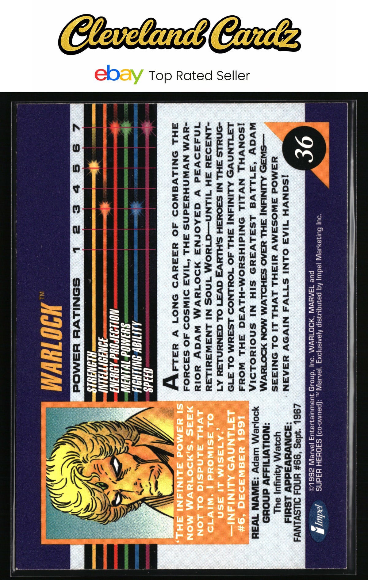 1992 Impel Marvel Universe #36 Warlock