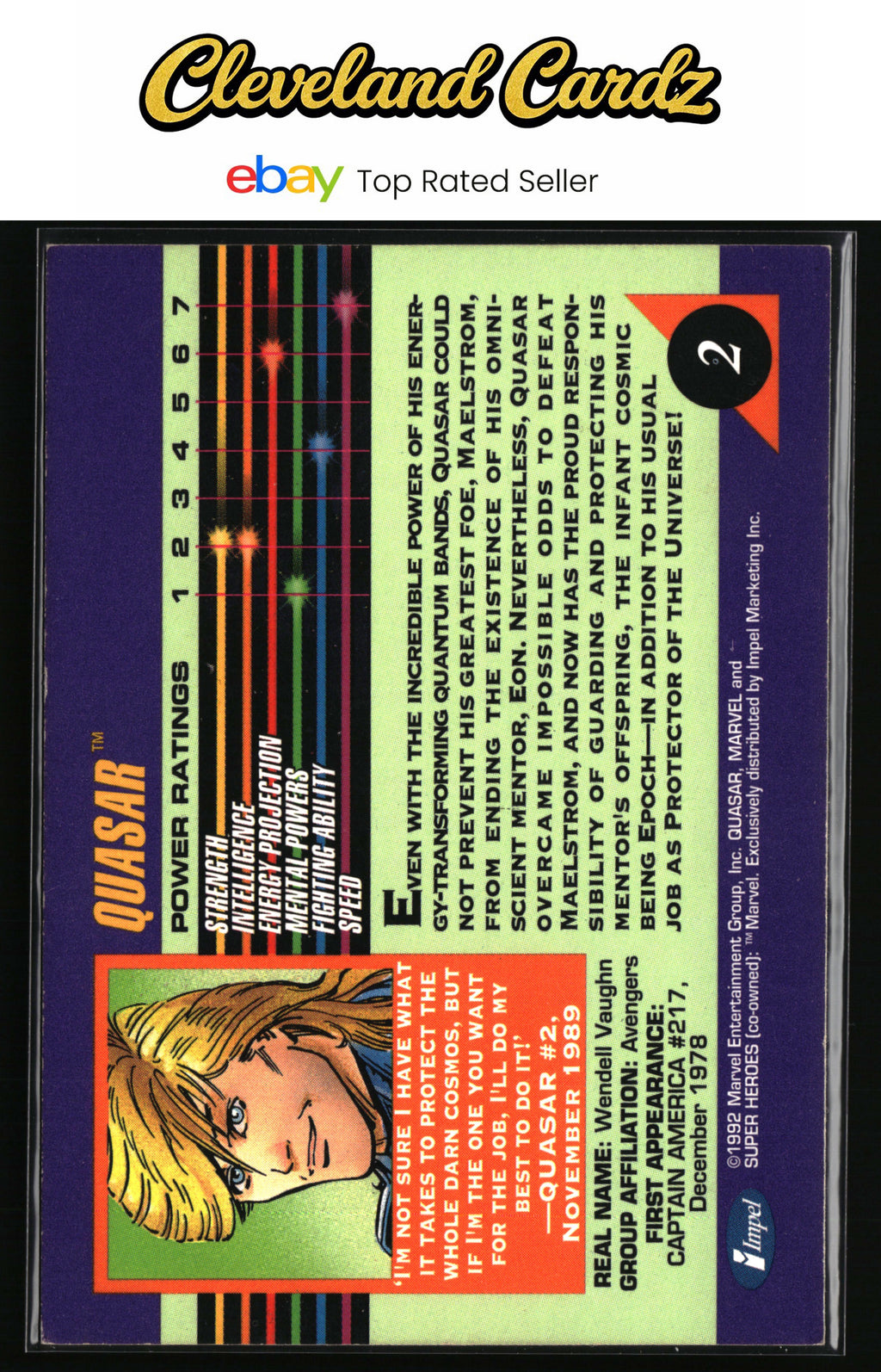 1992 Impel Marvel Universe #2 Quasar