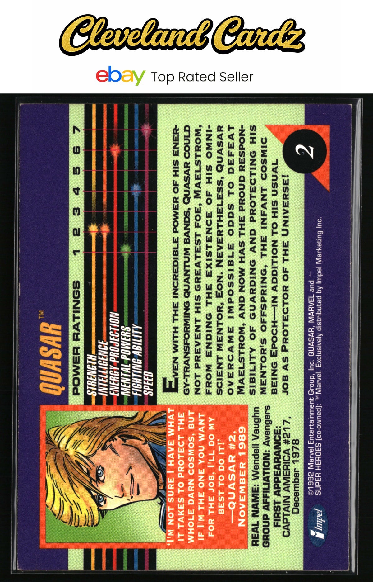 1992 Impel Marvel Universe #2 Quasar