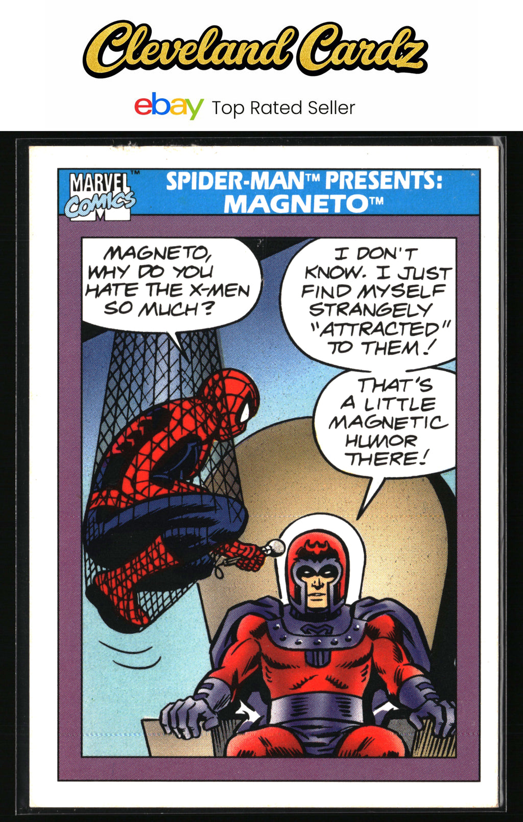 1990 Impel Marvel Universe #156 Spider-Man Presents: Magneto