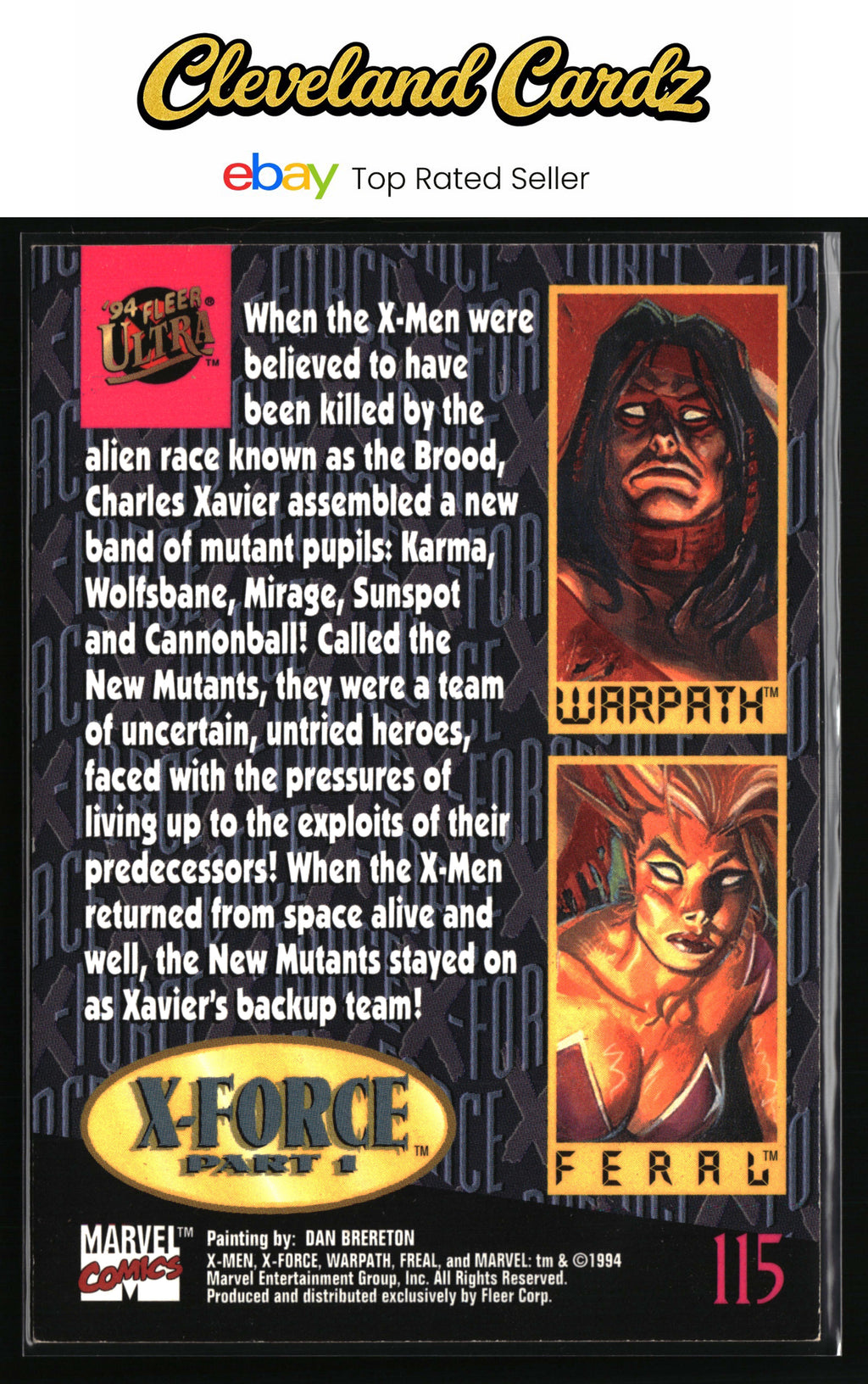 1994 Ultra X-Men #115 Warpath, Feral