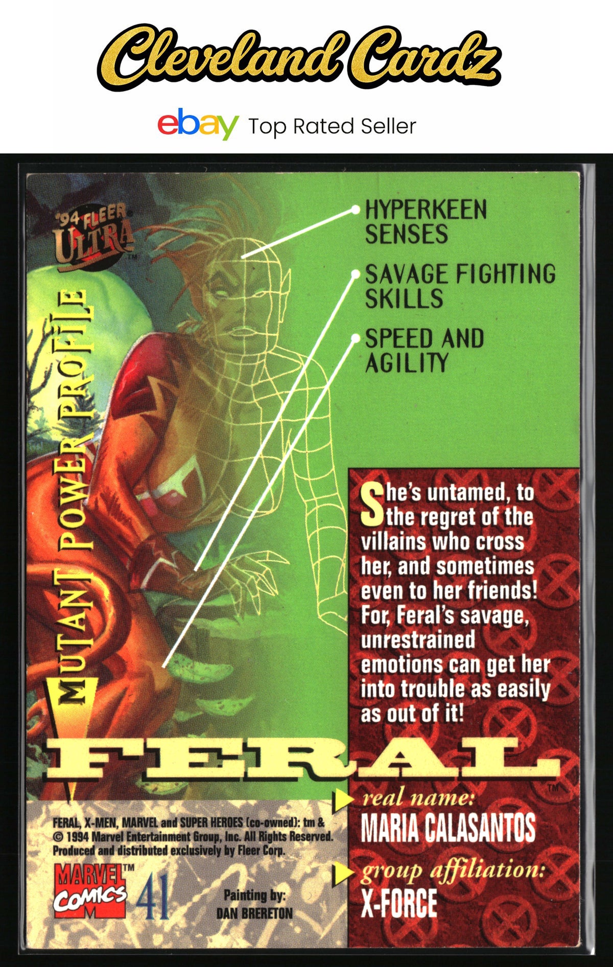 1994 Ultra X-Men #41 Feral