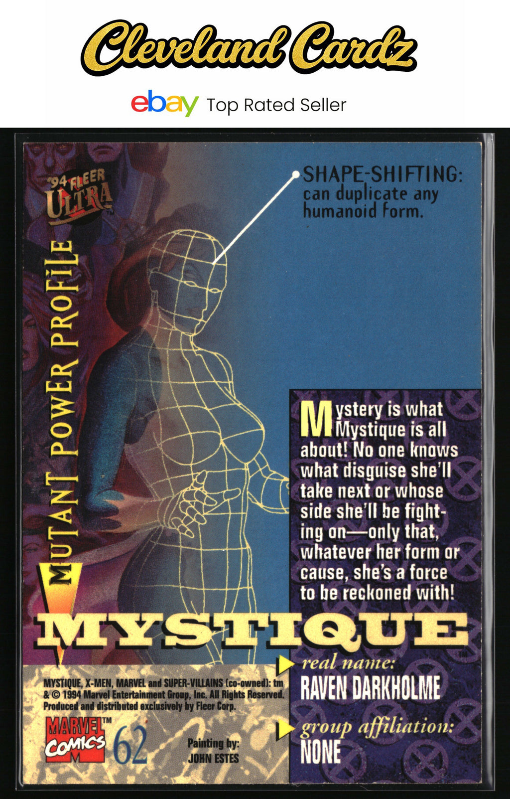 1994 Ultra X-Men #62 Mystique