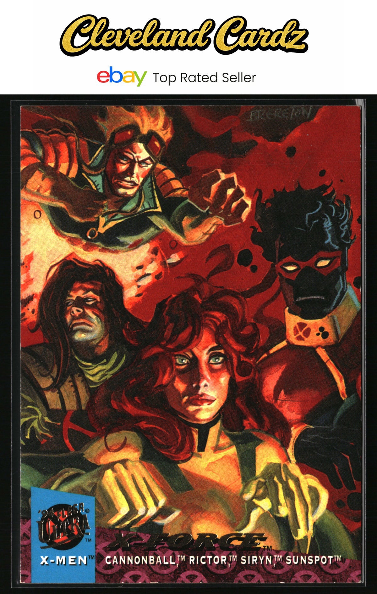 1994 Ultra X-Men #117 Cannonball, Rictor, Siryn, Sunspot