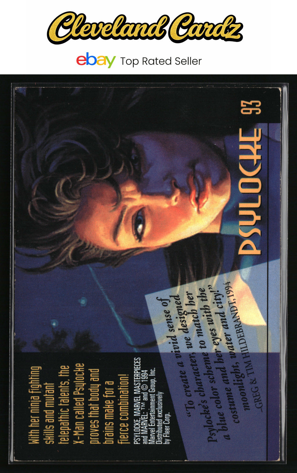 1994 Fleer Marvel Masterpieces Hildebrandt Brothers #93 Psylocke