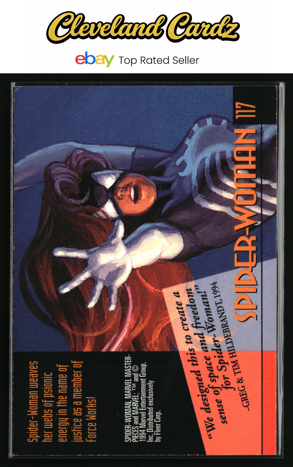 1994 Fleer Marvel Masterpieces Hildebrandt Brothers #117 Spider-Woman