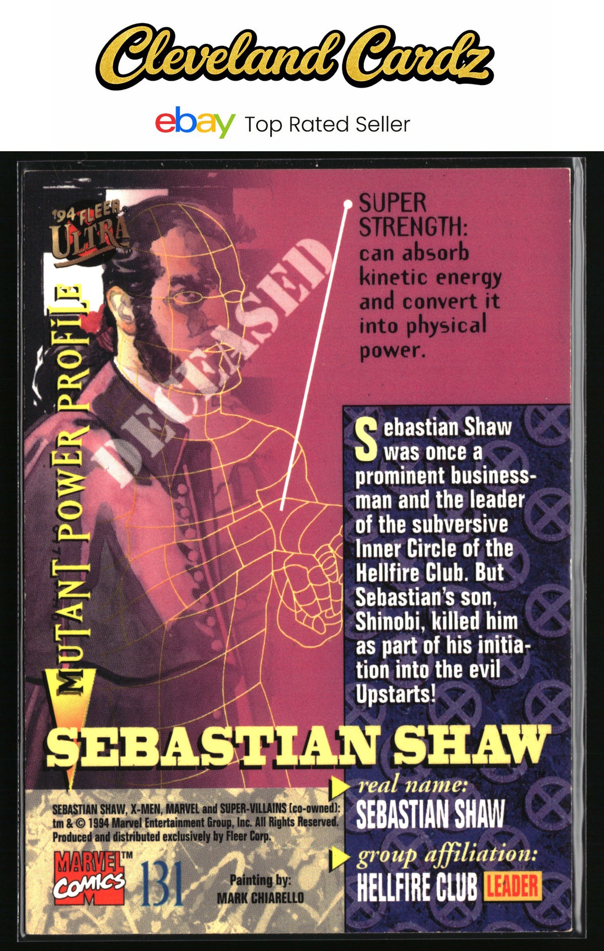 1994 Ultra X-Men #131 Sebastian Shaw