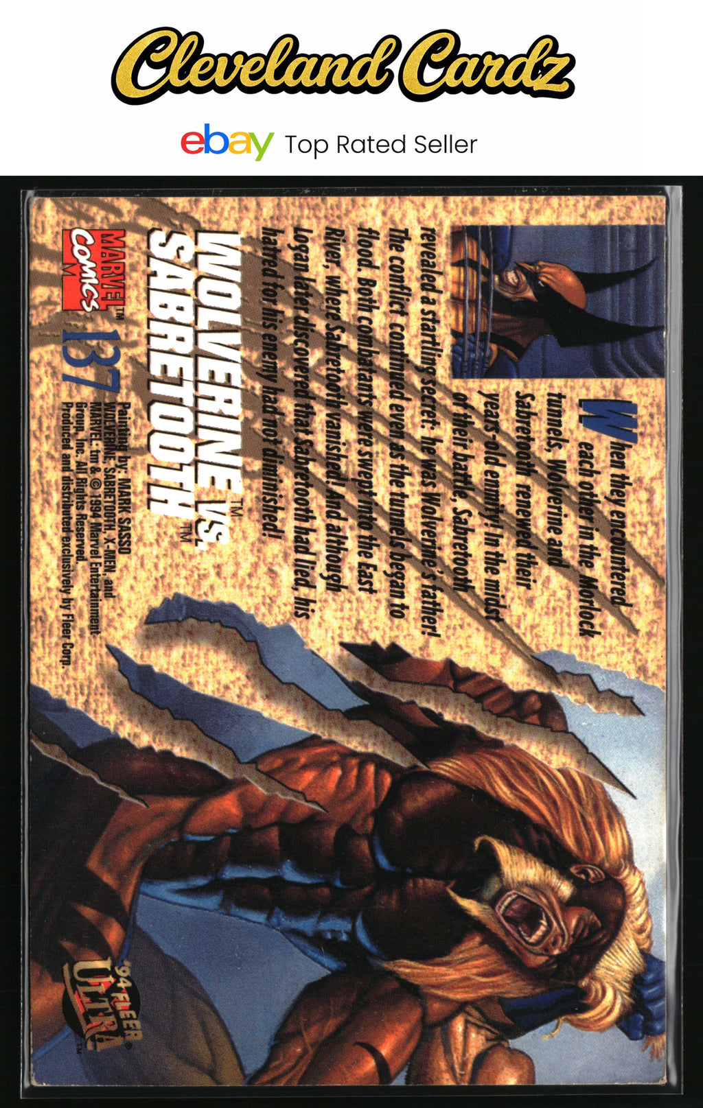 1994 Ultra X-Men #137 Wolverine vs. Sabretooth